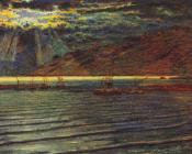 威廉 霍尔曼 亨特 : Fishingboats by Moonlight